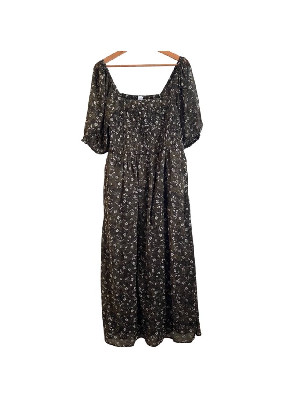 Old Navy Black Floral Maxi Dress